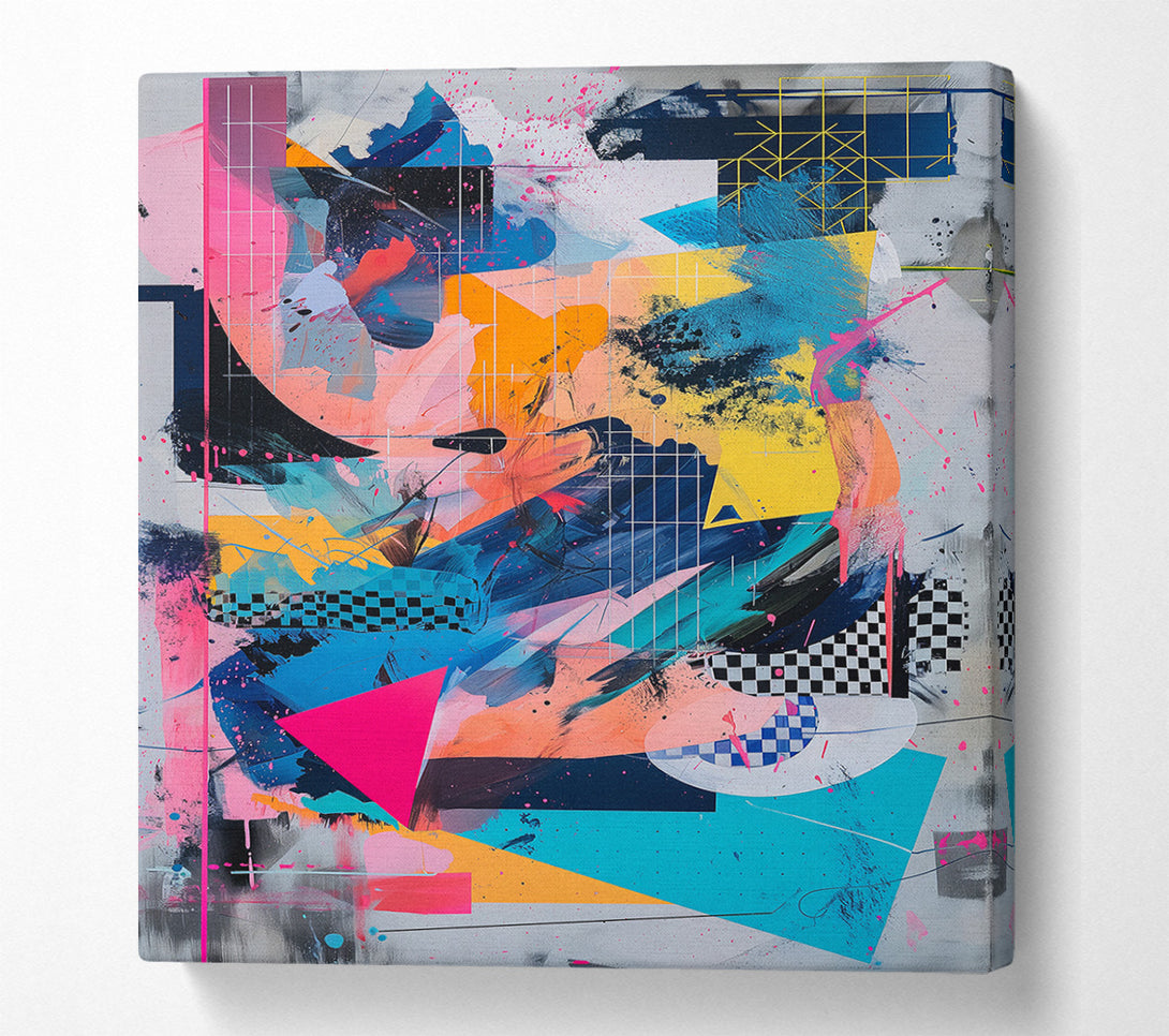  A Canvas Print of Abstract Colour Blocks Canvas Art