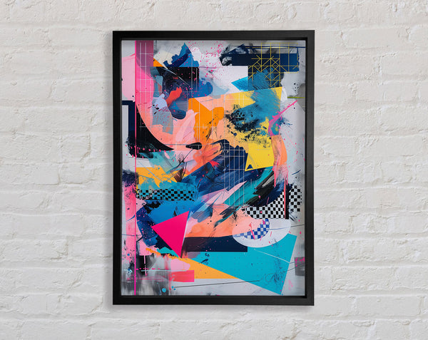 Abstract Colour Blocks Framed Print