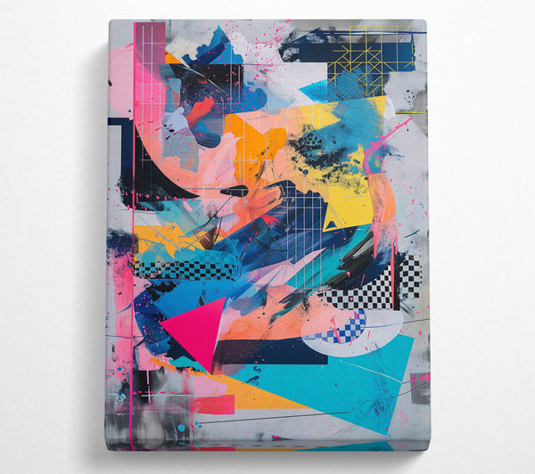  A Canvas Print of Abstract Colour Blocks Canvas Art