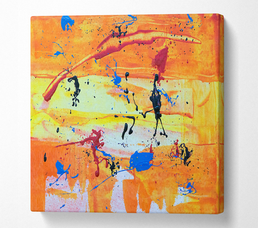  A Canvas Print of Orange Burst Of Color Canvas Art