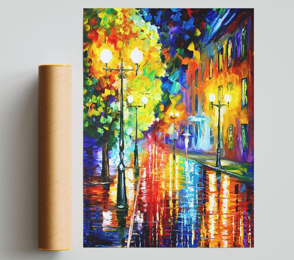 Abstract Colour Walking Print