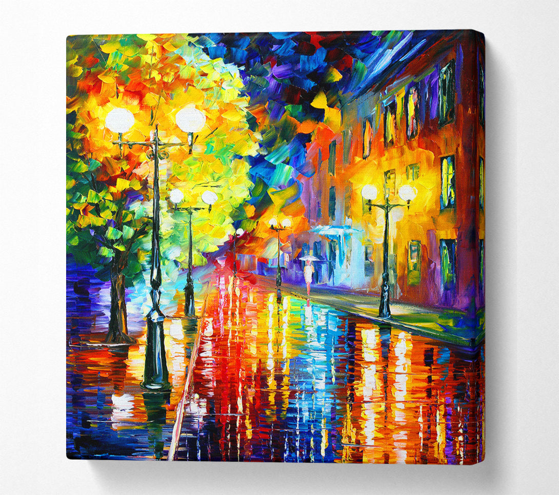  A Canvas Print of Abstract Colour Walking Canvas Print