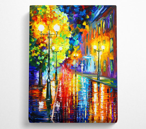  A Canvas Print of Abstract Colour Walking Canvas Print