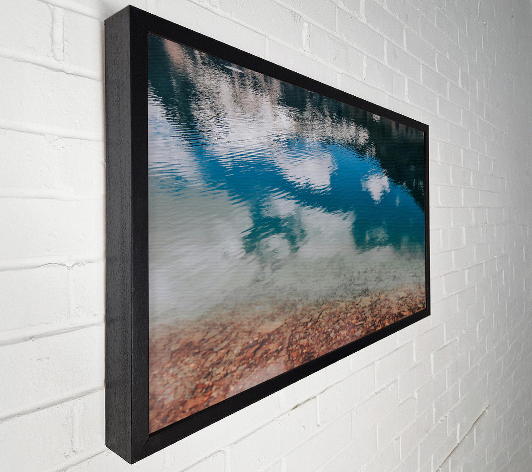  A Canvas Print of Azure Reflections On Stone Canvas Wall Art