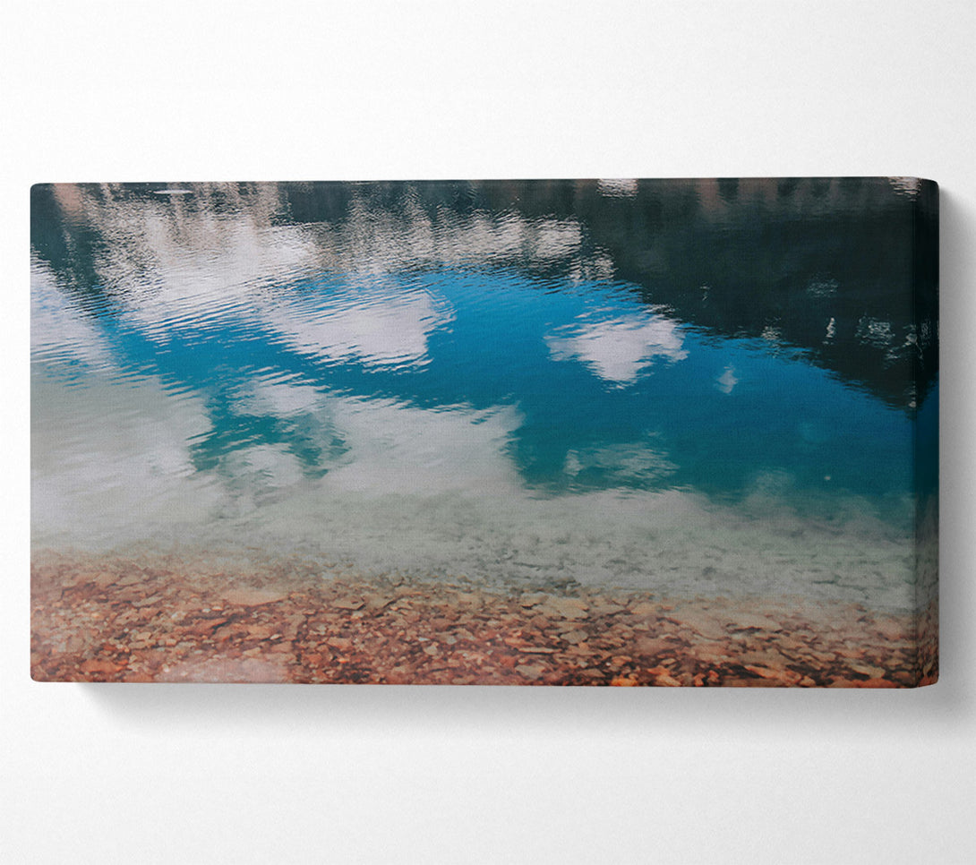  A Canvas Print of Azure Reflections On Stone Canvas Wall Art