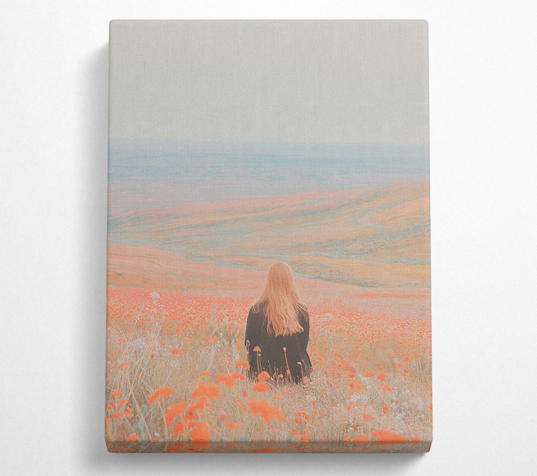  A Canvas Print of Peach Field Dreams Canvas Wall Art