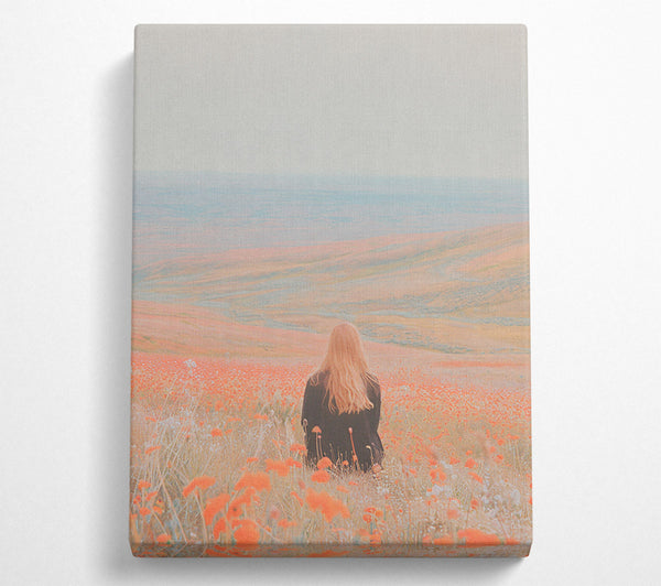  A Canvas Print of Peach Field Dreams Canvas Wall Art