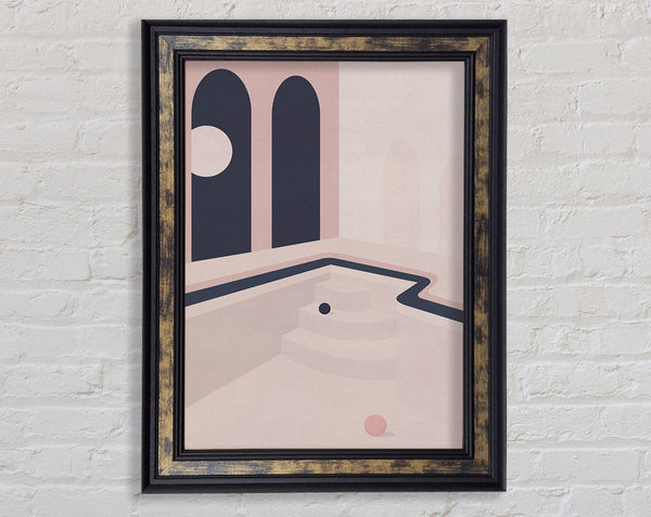Abstract Empty Pool Framed Print