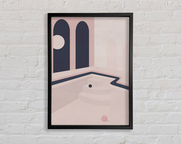 Abstract Empty Pool Framed Print