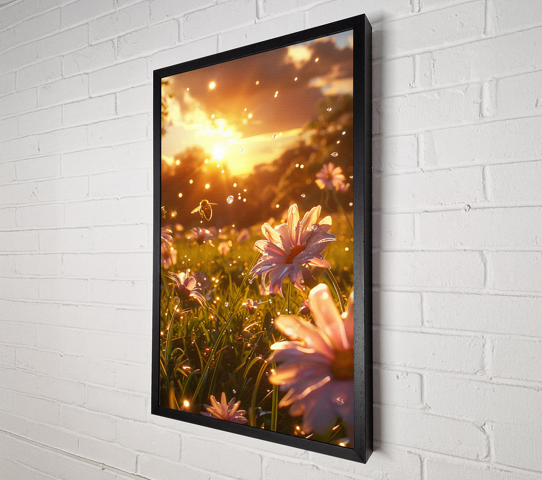  A Canvas Print of Golden Dewy Bloom Canvas Art