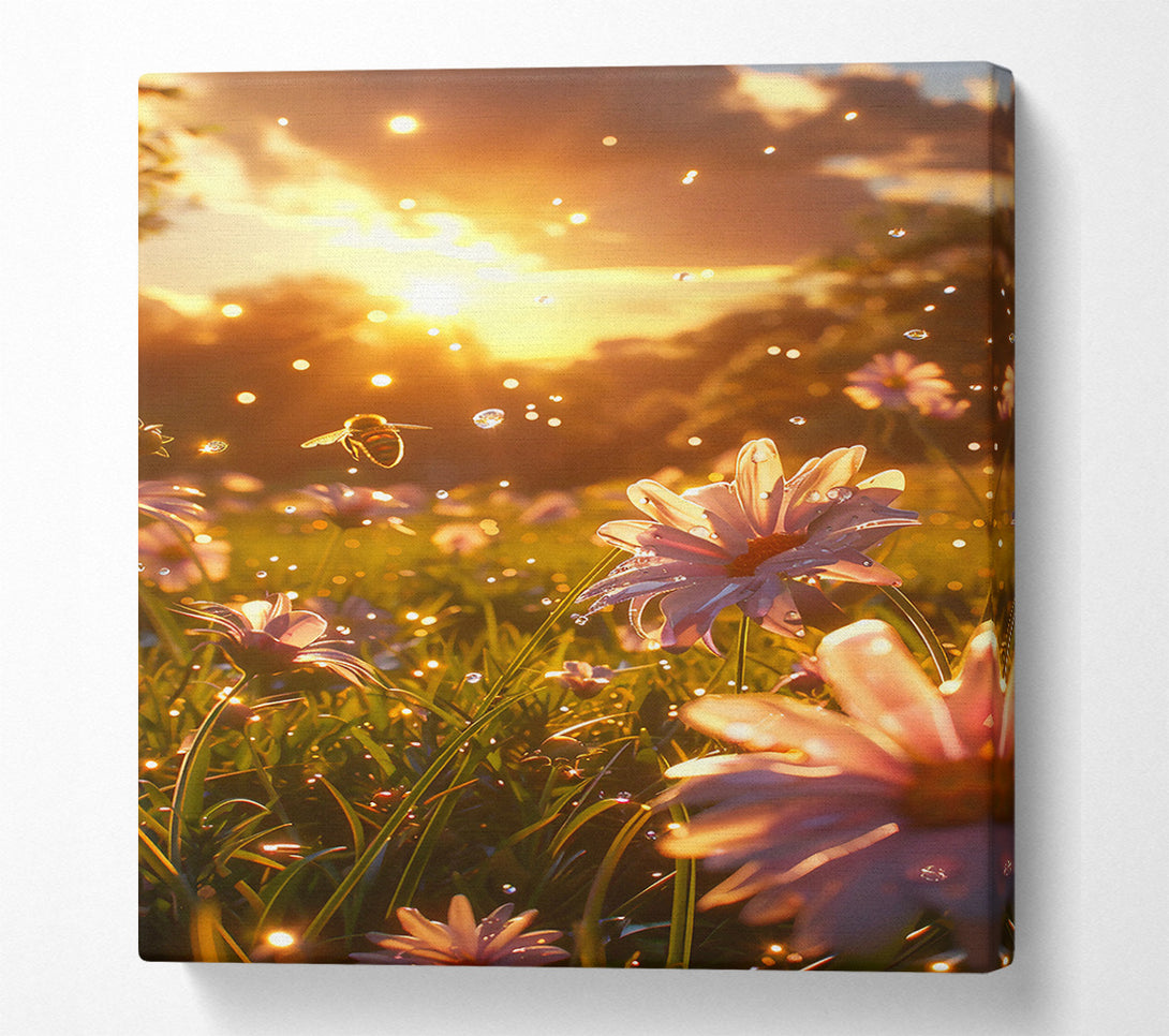  A Canvas Print of Golden Dewy Bloom Canvas Art