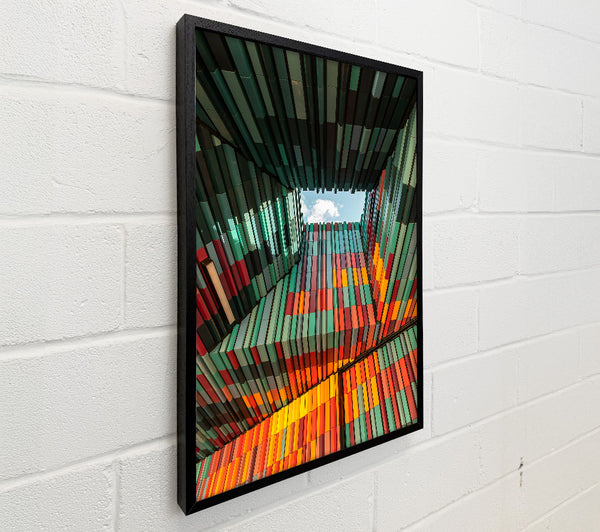 Teal Cityscape Skylight