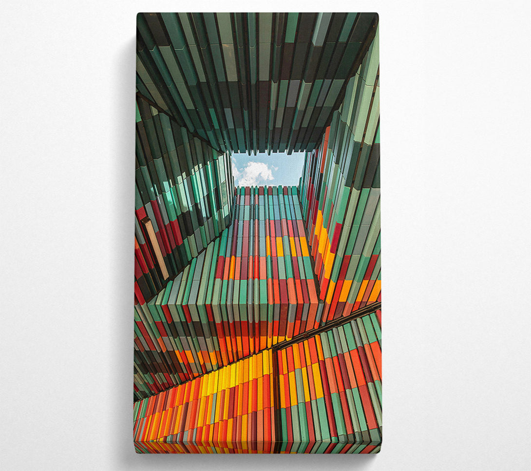  A Canvas Print of Teal Cityscape Skylight Canvas Print