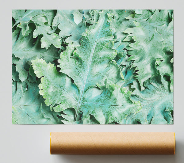 Silver Green Fronds Giclee Print