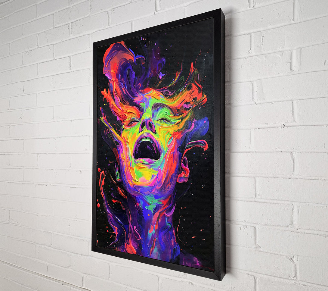  A Canvas Print of Abstract Flow Paint Scream Canvas Print