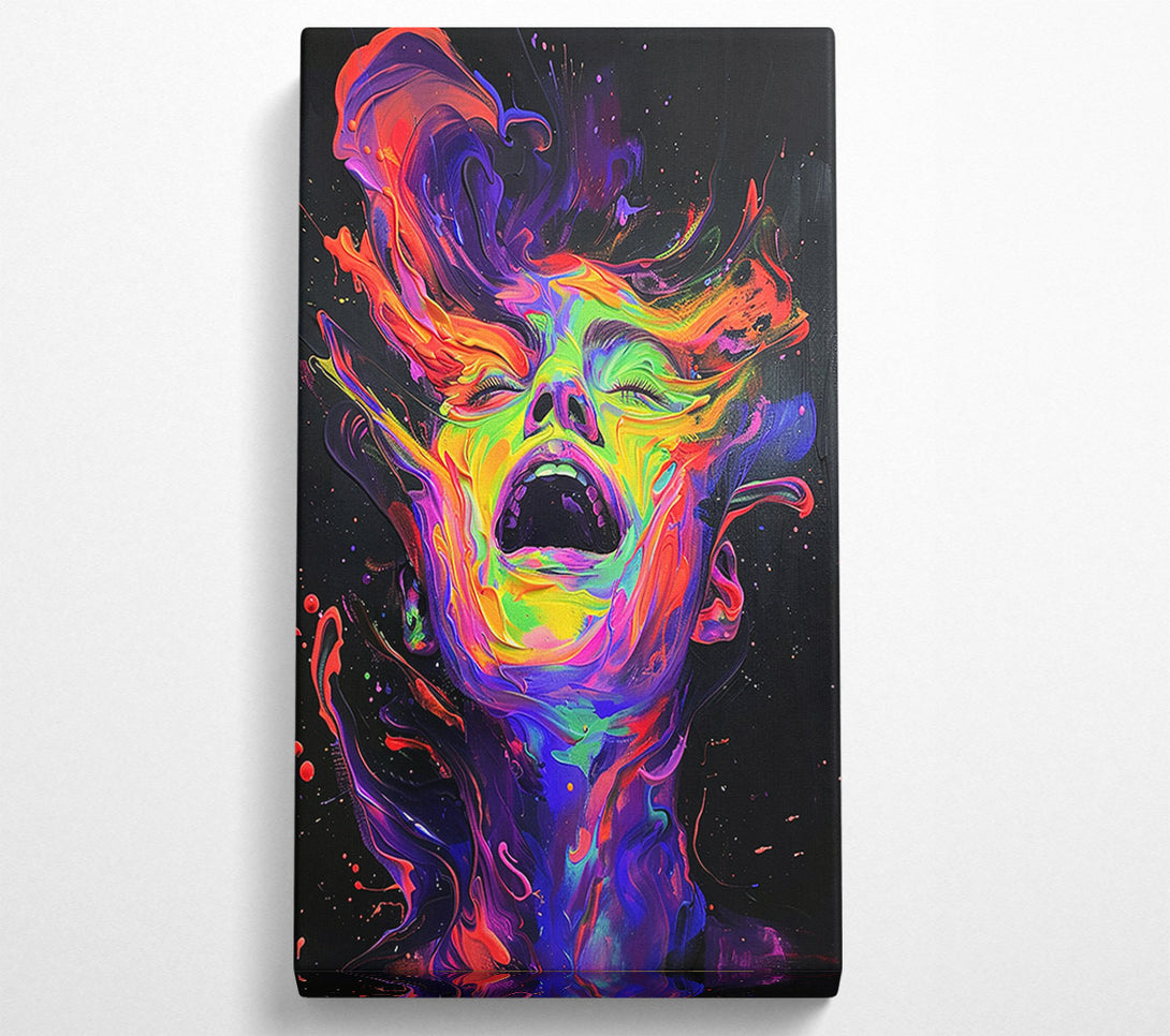 A Canvas Print of Abstract Flow Paint Scream Canvas Print
