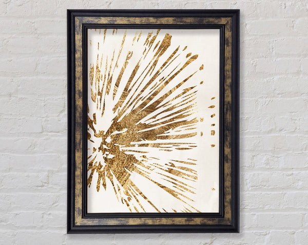 Abstract Gold Spikes Framed Print
