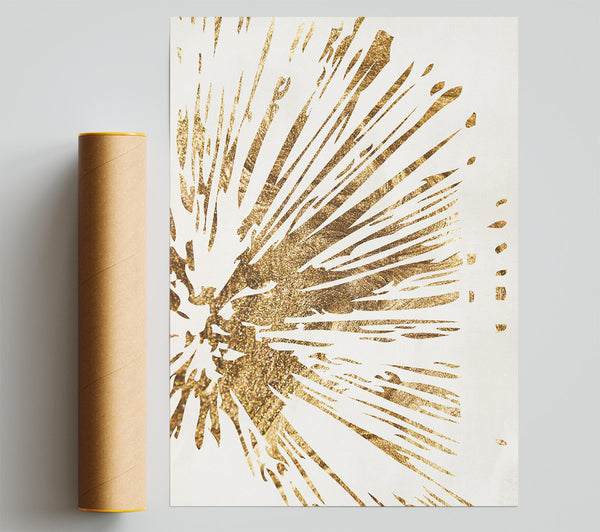 Abstract Gold Spikes Giclee Print