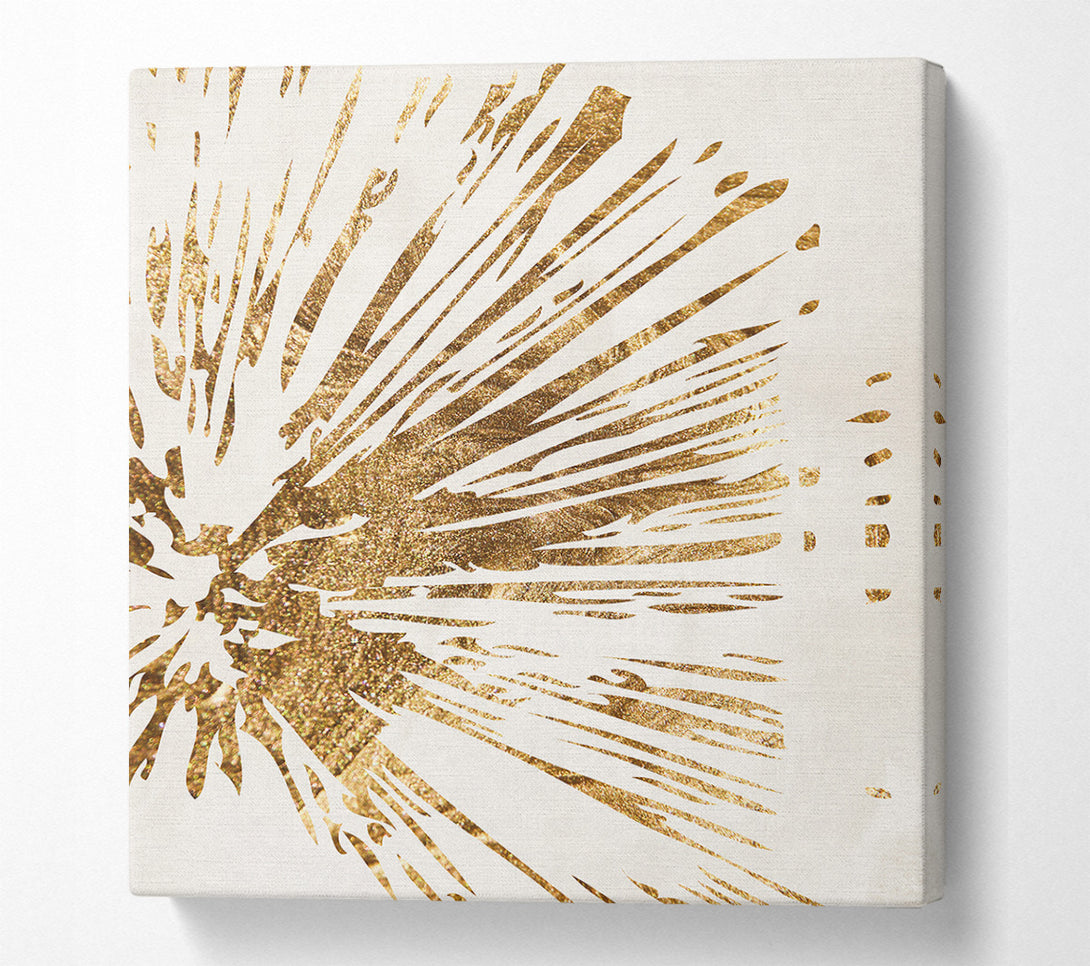  A Canvas Print of Abstract Gold Spikes Canvas Art