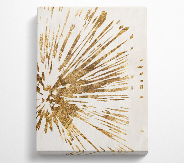  A Canvas Print of Abstract Gold Spikes Canvas Art