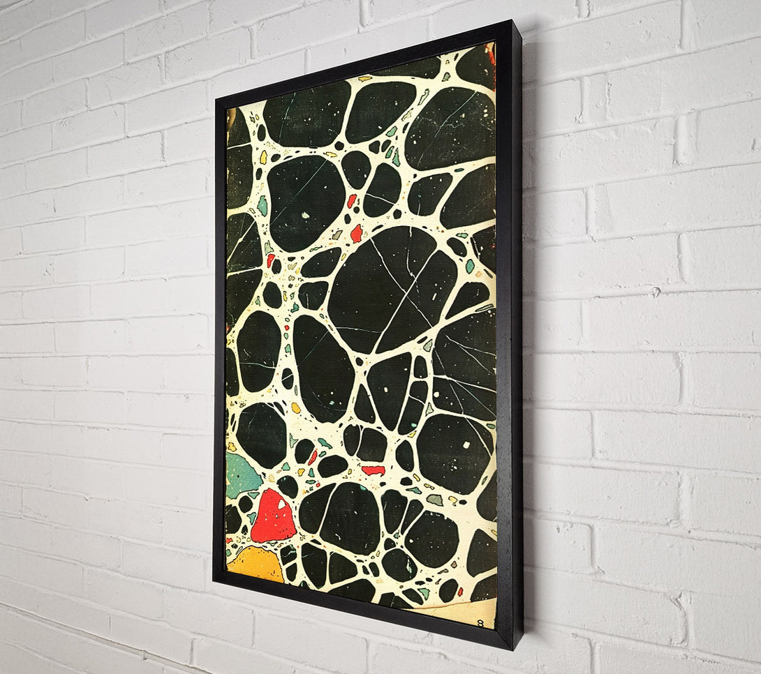  A Canvas Print of Black Webbed Abstract Canvas Art