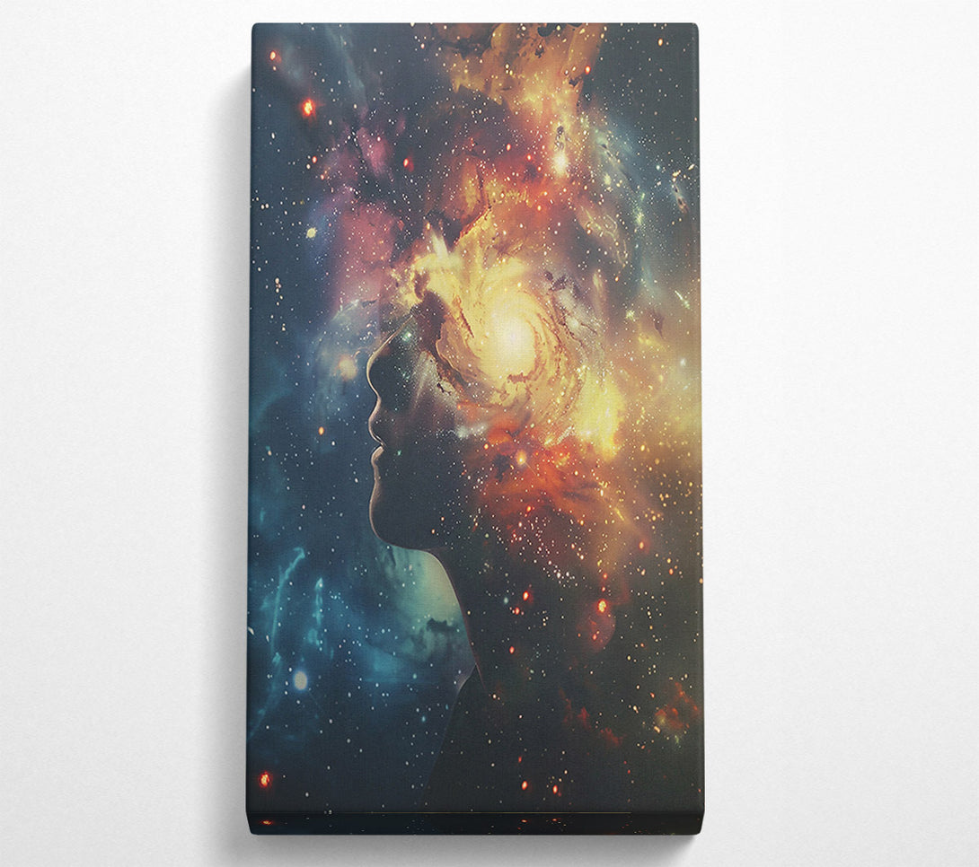  A Canvas Print of Golden Cosmic Embrace Canvas Art