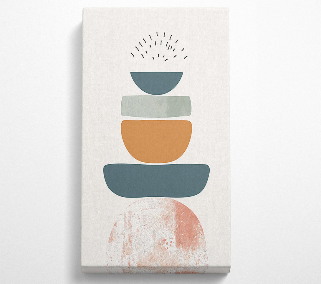  A Canvas Print of Teal Stacked Shapes Canvas Print