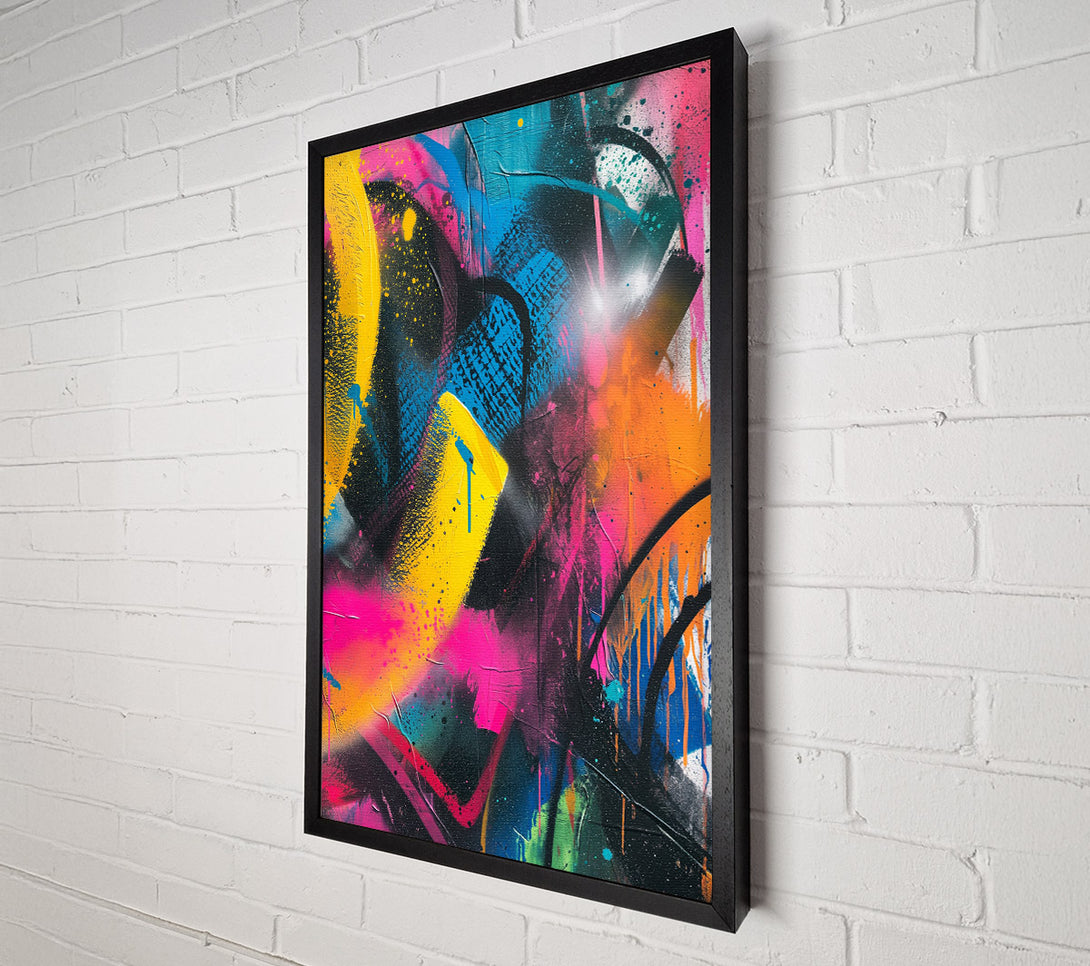 A Canvas Print of Abstract Graffiti Spray Canvas Wall Art