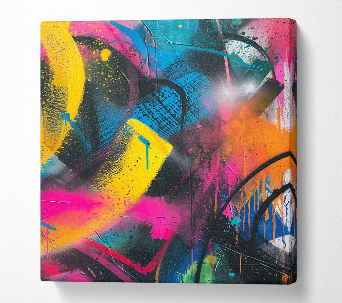  A Canvas Print of Abstract Graffiti Spray Canvas Wall Art