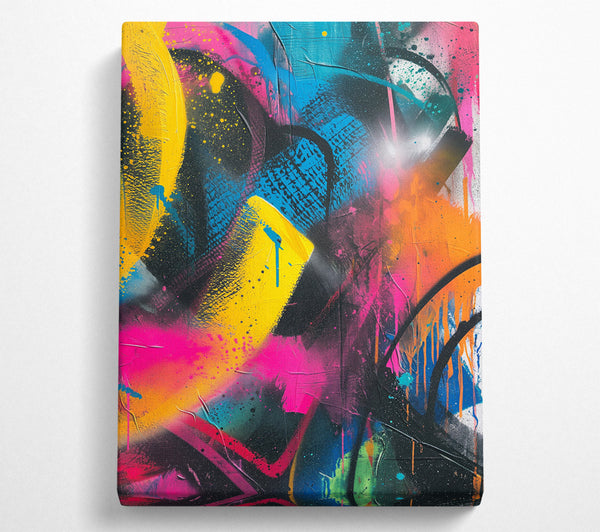  A Canvas Print of Abstract Graffiti Spray Canvas Wall Art
