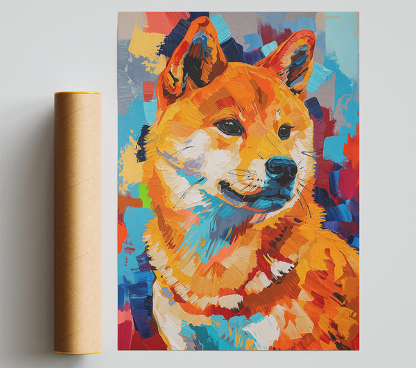 Orange Furry Gaze Poster