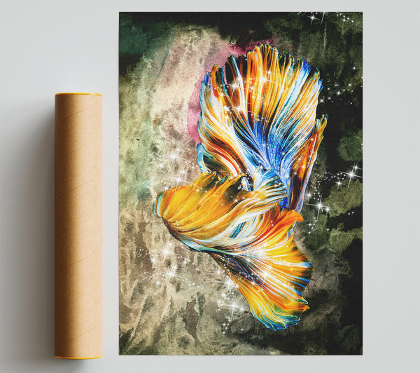 Abstract Grungle Ribbon Giclee Print