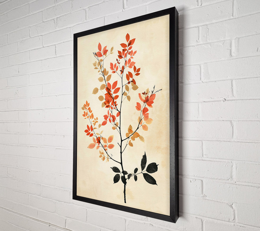  A Canvas Print of Crimson Branch Silhouette Canvas Wall Art
