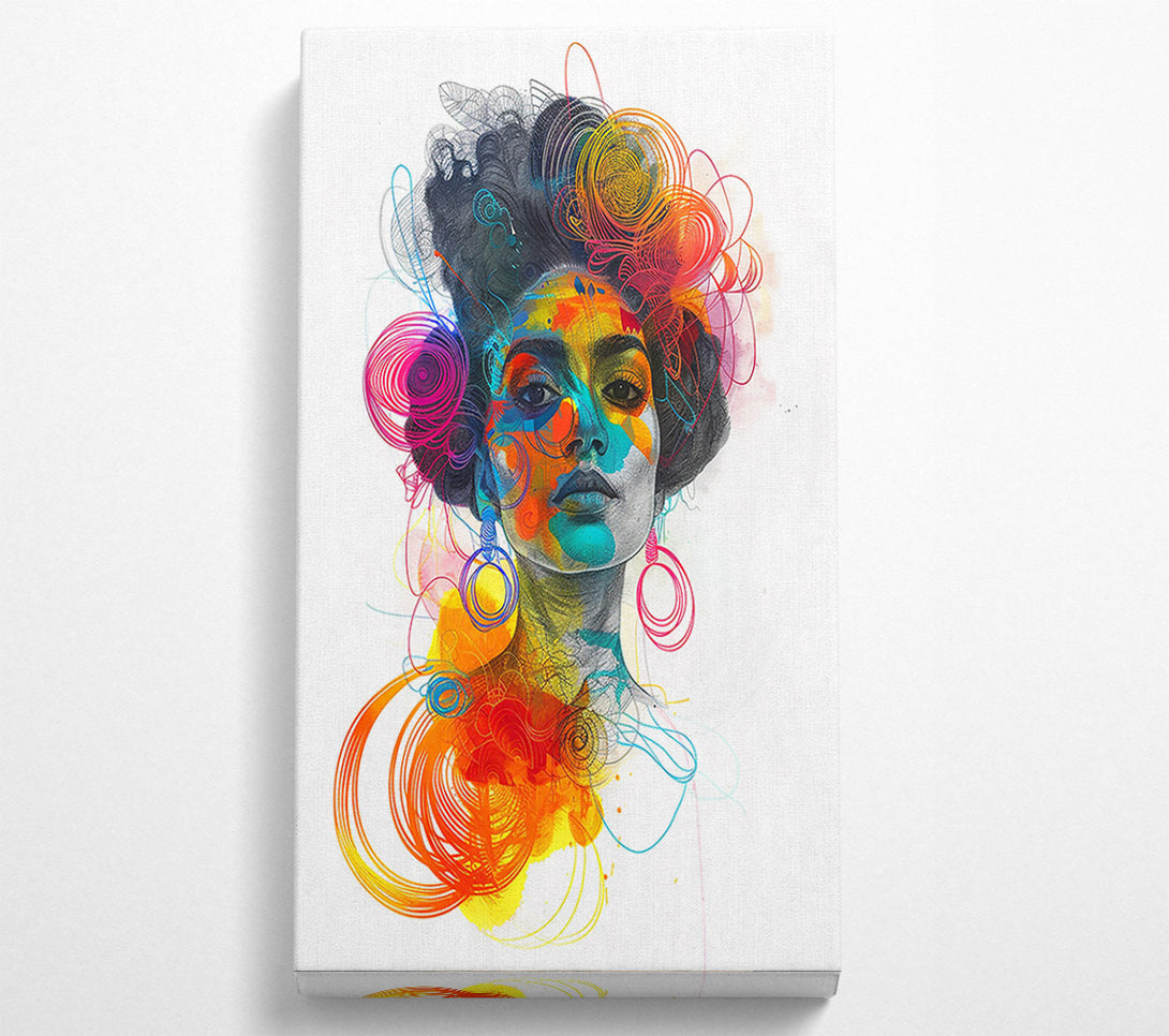  A Canvas Print of Orange Swirls And Lines Canvas Wall Art