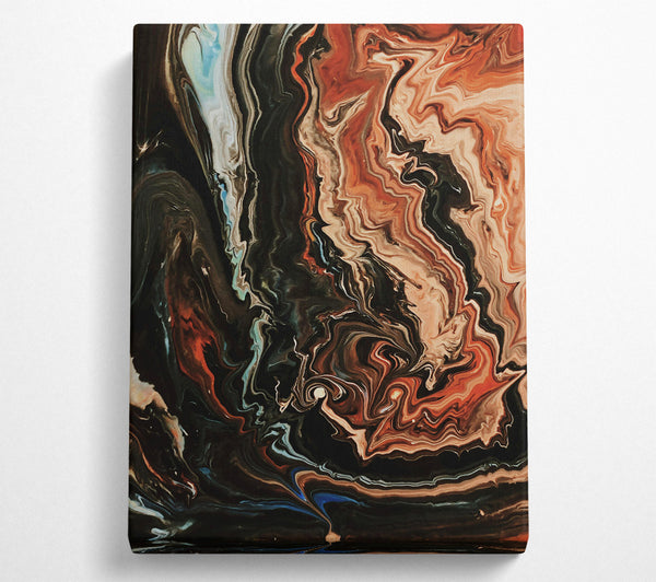  A Canvas Print of Tangerine Swirls Canvas Art