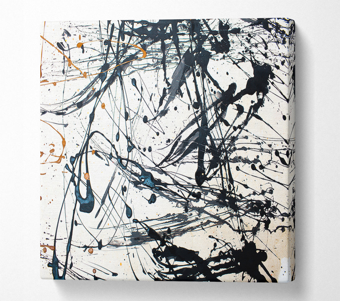 A Canvas Print of Abstract Ink Lines Canvas Print