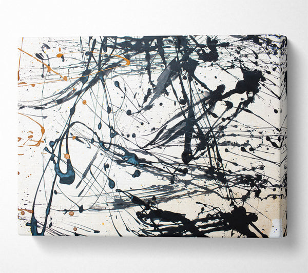  A Canvas Print of Abstract Ink Lines Canvas Print