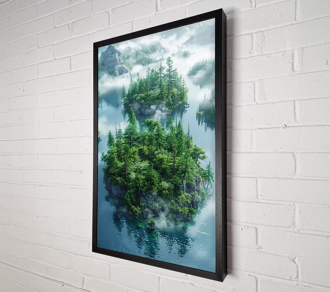  A Canvas Print of Azure Isle Retreat Canvas Print