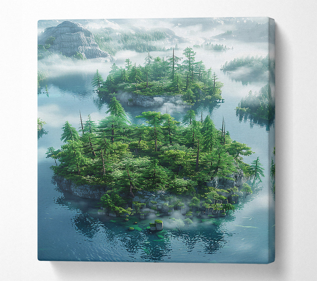  A Canvas Print of Azure Isle Retreat Canvas Print