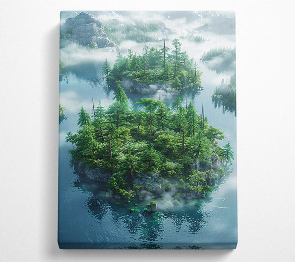  A Canvas Print of Azure Isle Retreat Canvas Print