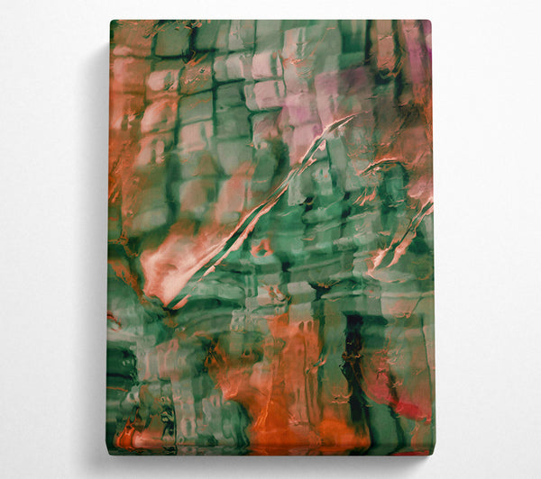  A Canvas Print of Emerald And Rust Dreams Canvas Wall Art