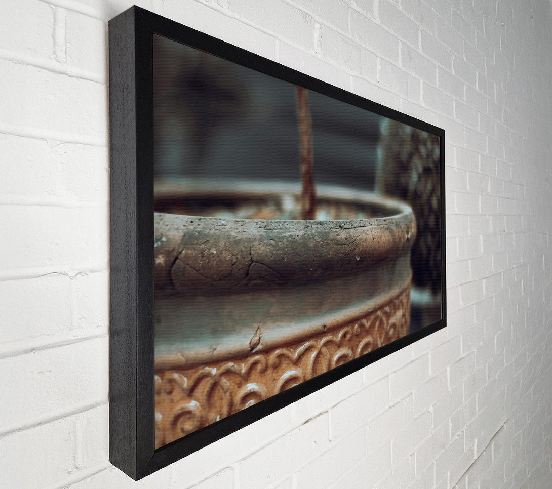 A Canvas Print of Terracotta Rim Detail Canvas Wall Art