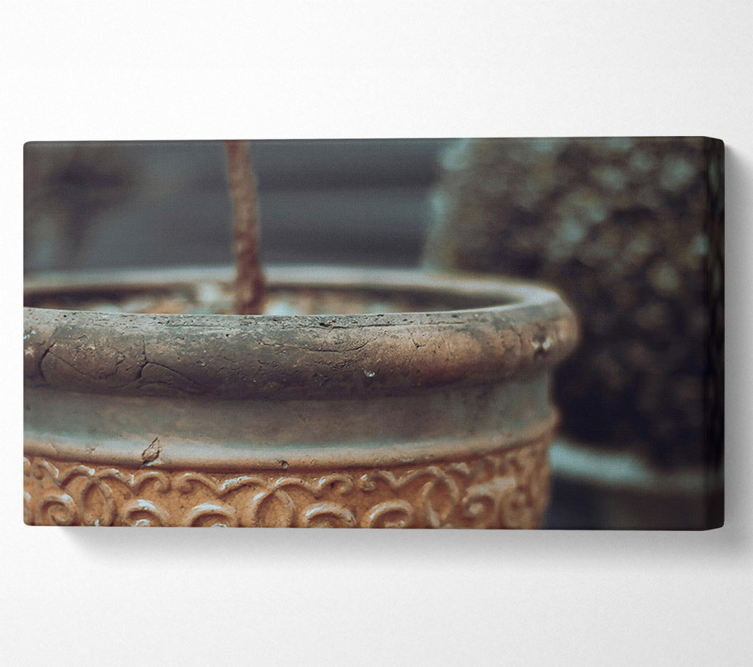  A Canvas Print of Terracotta Rim Detail Canvas Wall Art