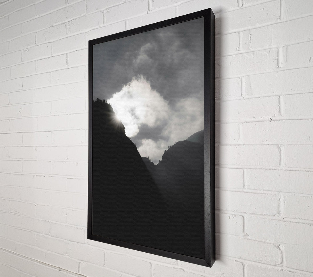  A Canvas Print of Silver Light Through Peaks Canvas Wall Art