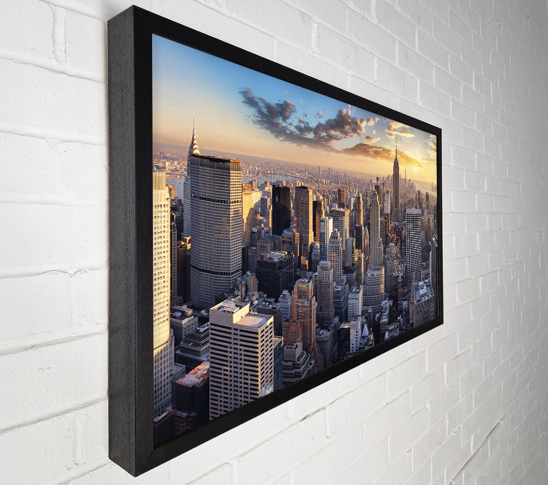  A Canvas Print of Golden City Skyline Canvas Print