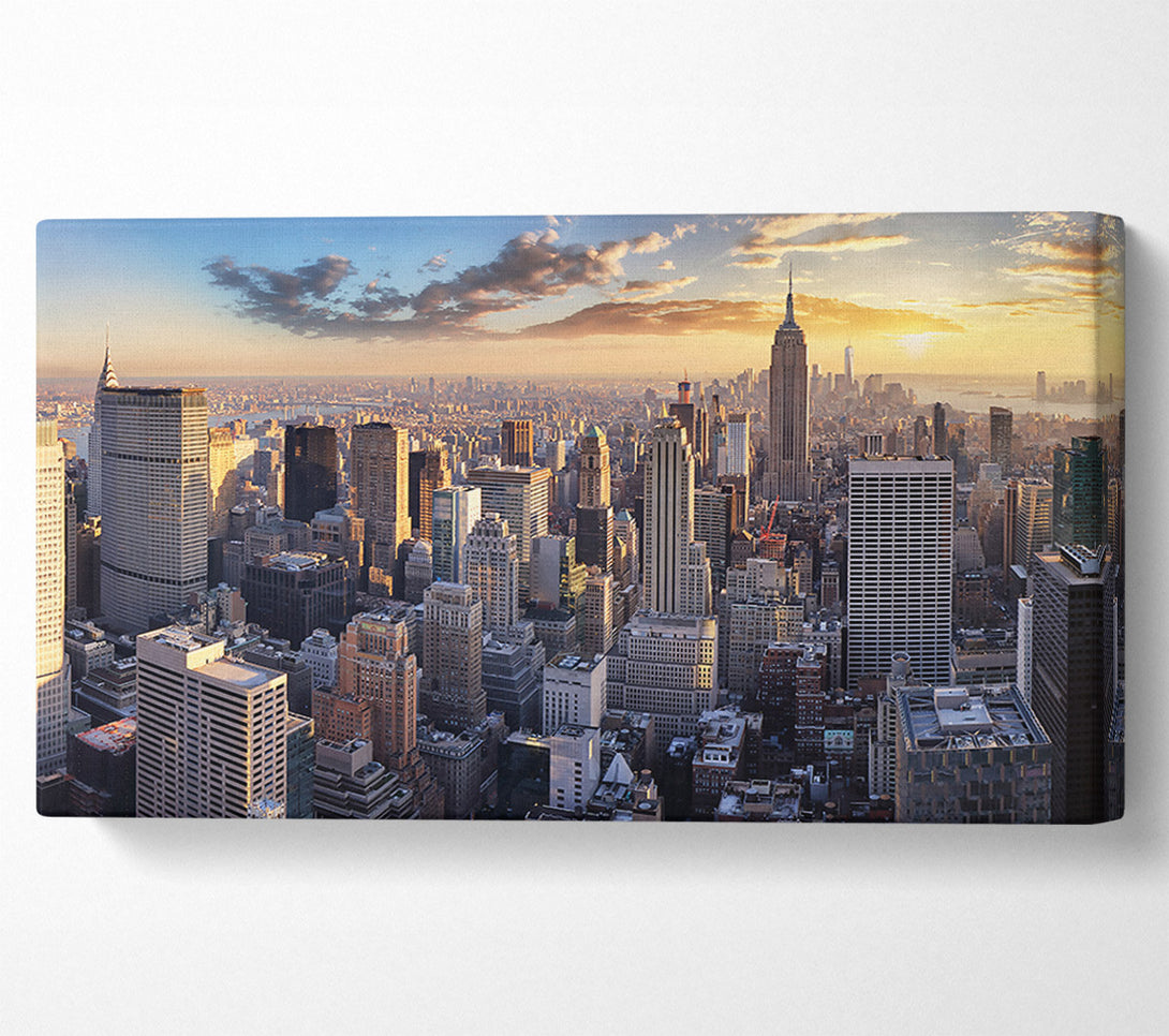  A Canvas Print of Golden City Skyline Canvas Print