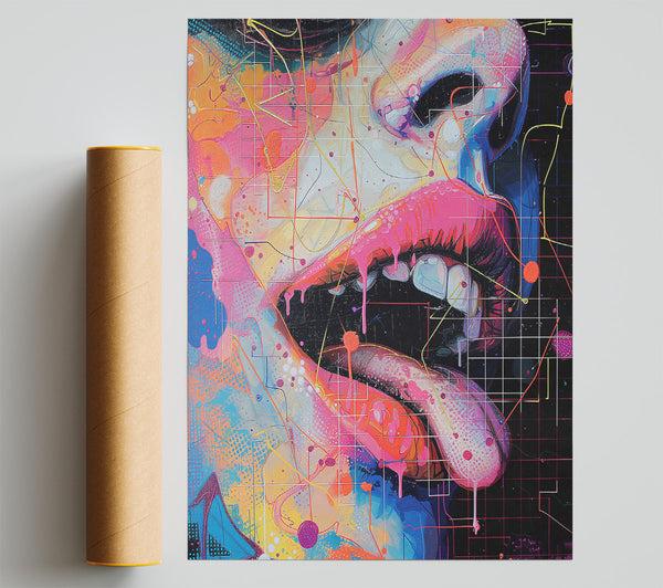 Abstract Lick Poster