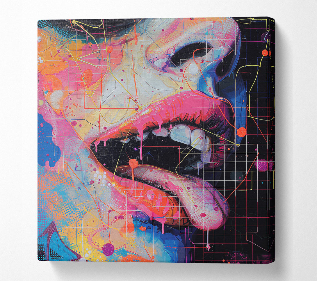  A Canvas Print of Abstract Lick Canvas Print