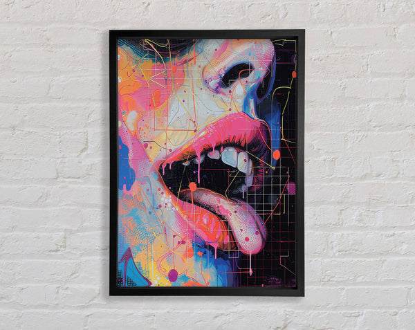 Abstract Lick Framed Print