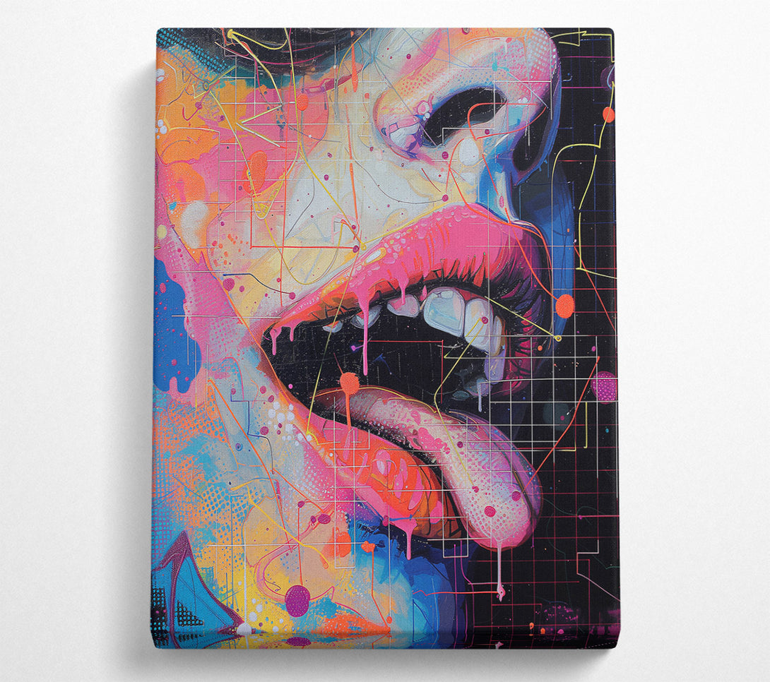  A Canvas Print of Abstract Lick Canvas Print